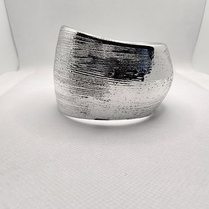 Large Silver Bangle Bracelet